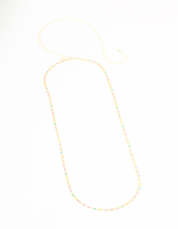 Gold Rainbow Ball Waist Chain