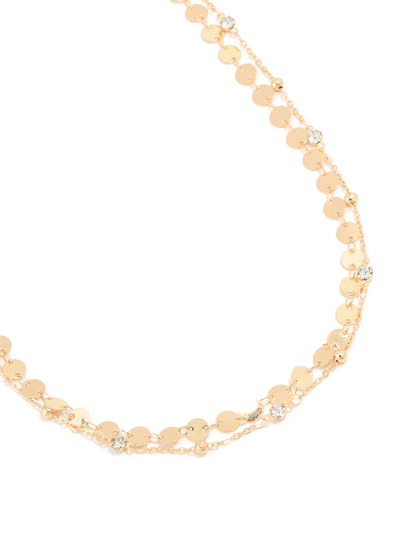 Gold Coin & Diamante Waist Chain