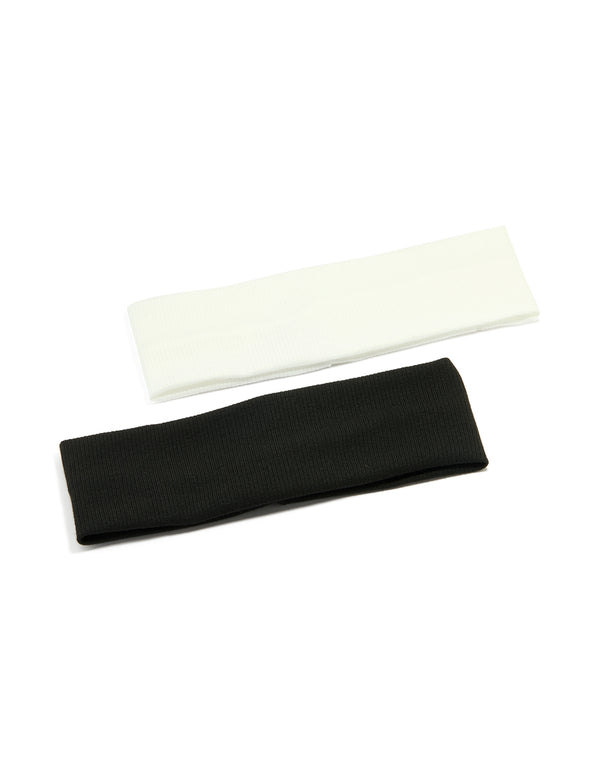Ribbed Fabric Stretch Headbands 2-Pack