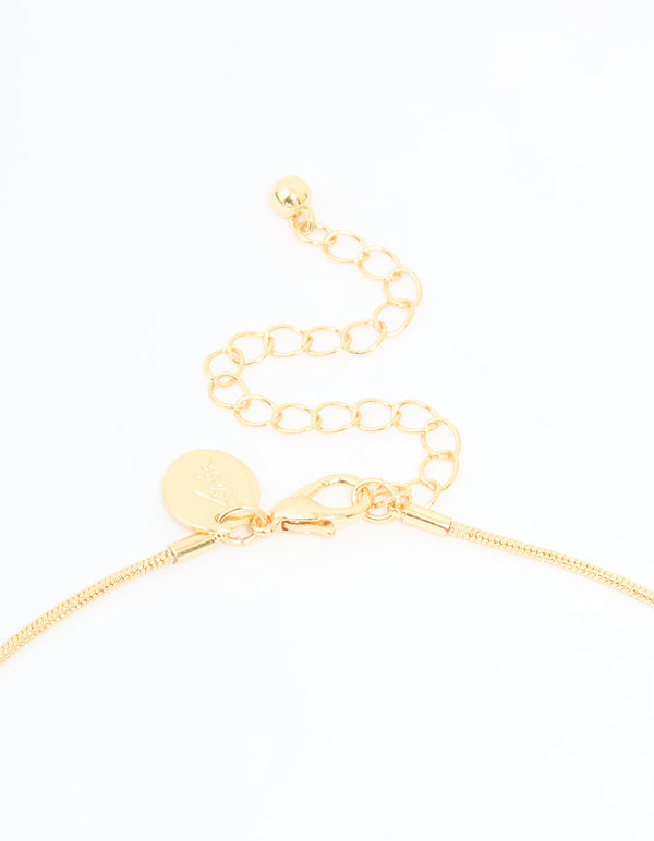 Gold Plated Adjustable Toggle Y-Necklace