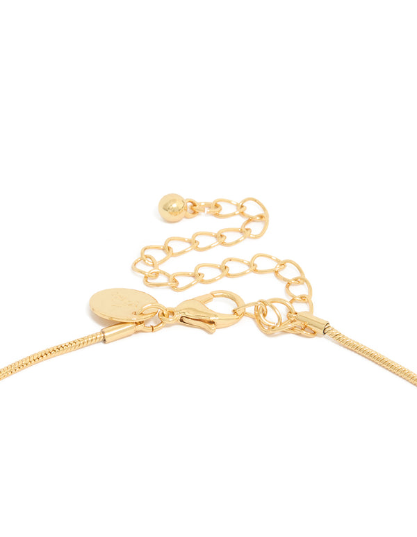 Gold Plated Adjustable Toggle Y-Necklace