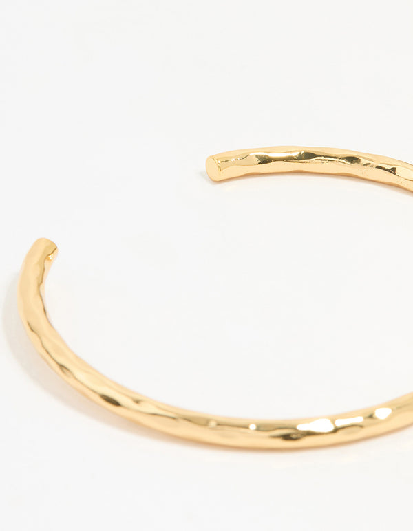 Gold Molten Open Wrist Cuff