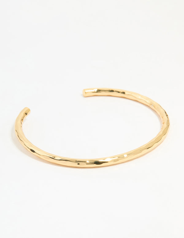 Gold Molten Open Wrist Cuff