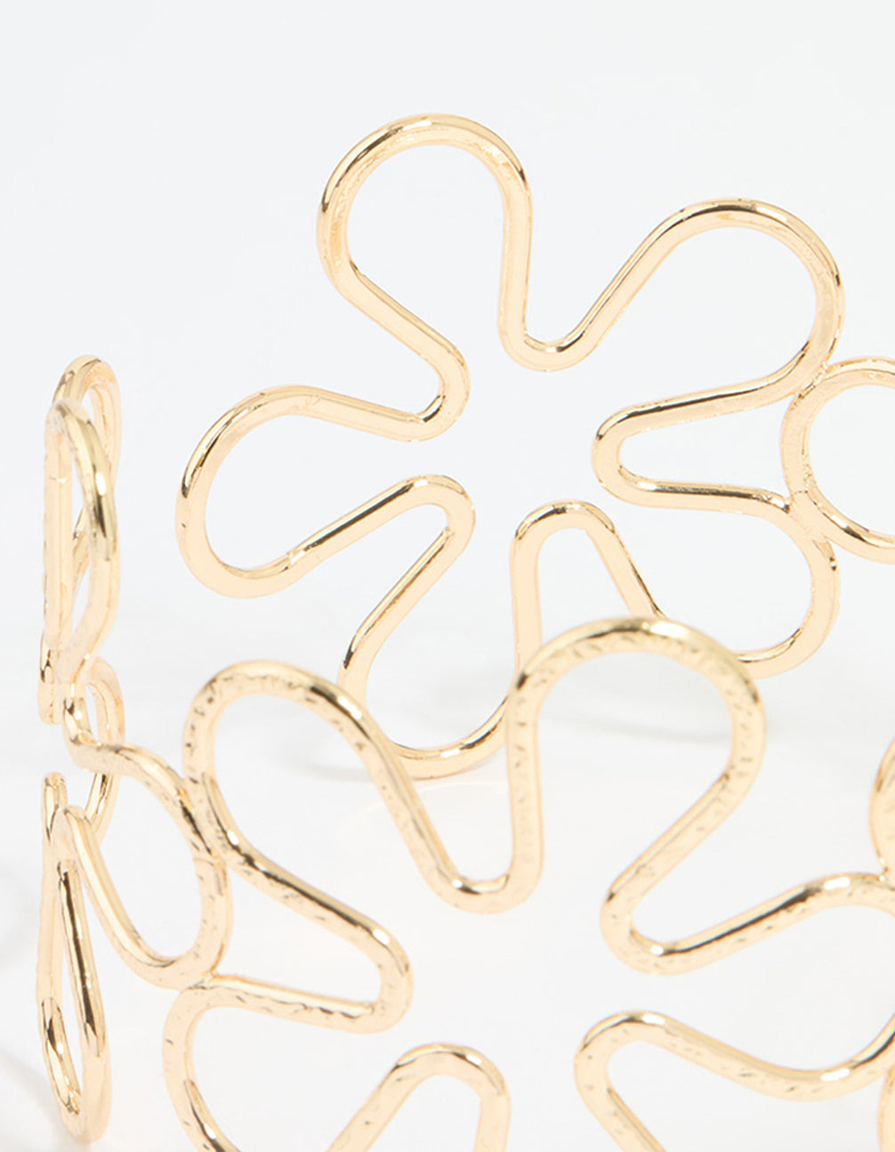 Gold Large Flower Arm Cuff