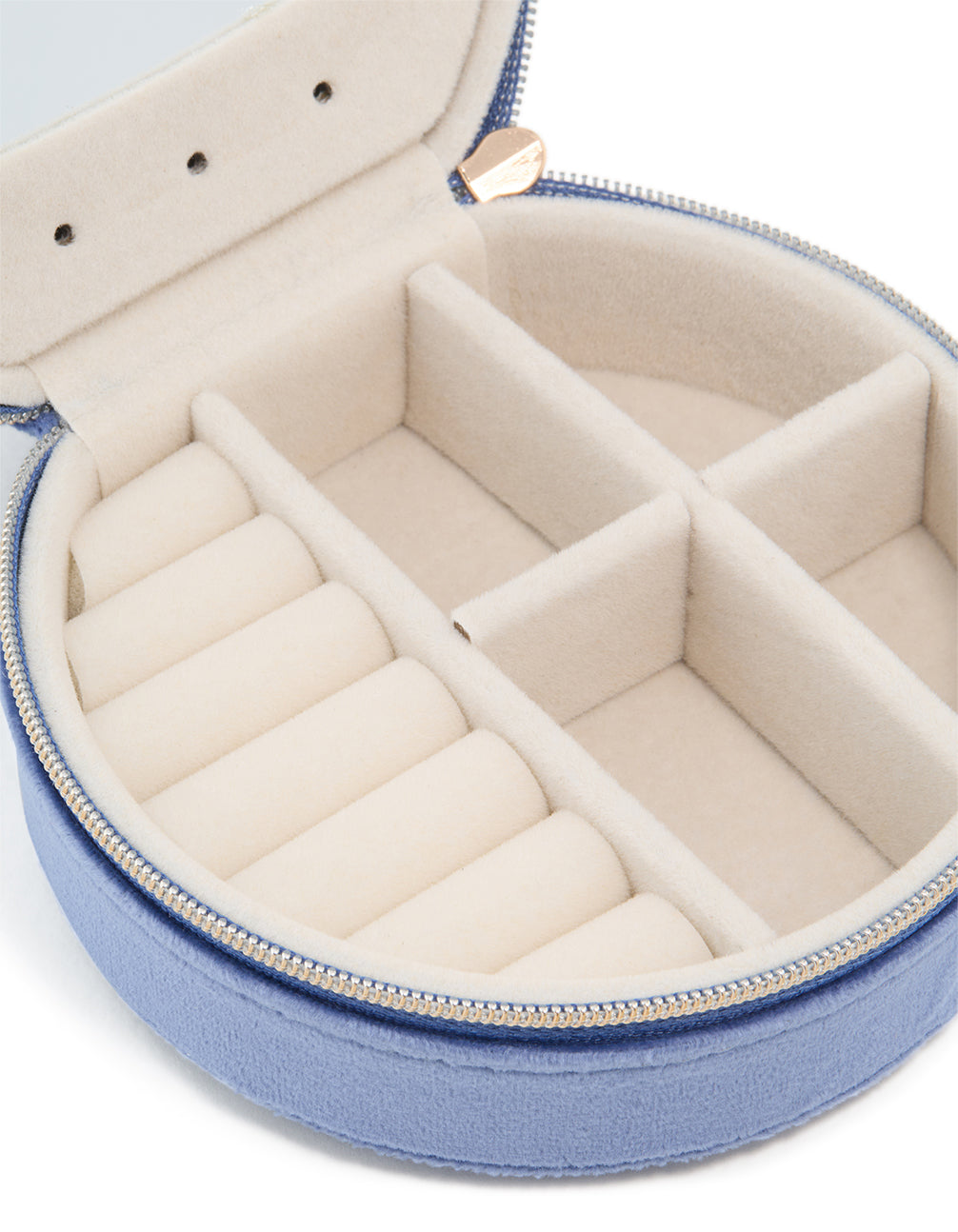 Blue Round Jewellery Box