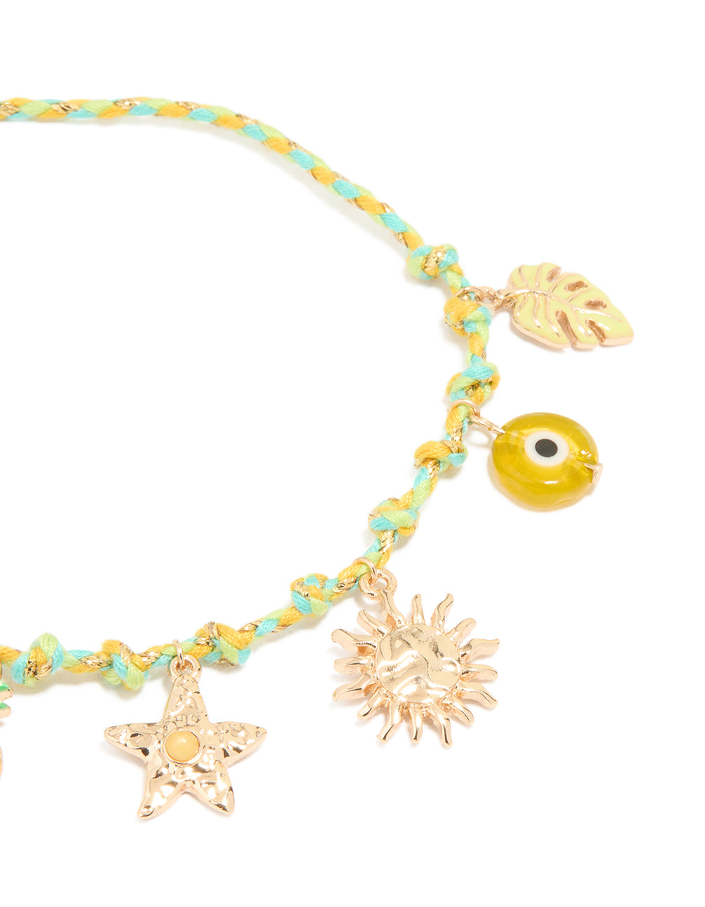 Gold Star & Rope Evil Eye Anklets 2-Pack