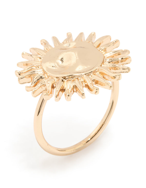 Gold Modern Sun Ring