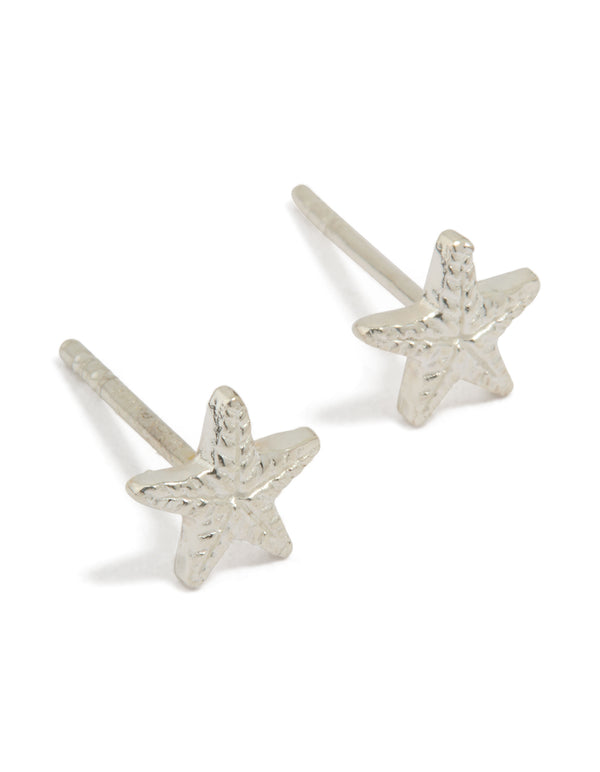 Sterling Silver Starfish Stud Earrings