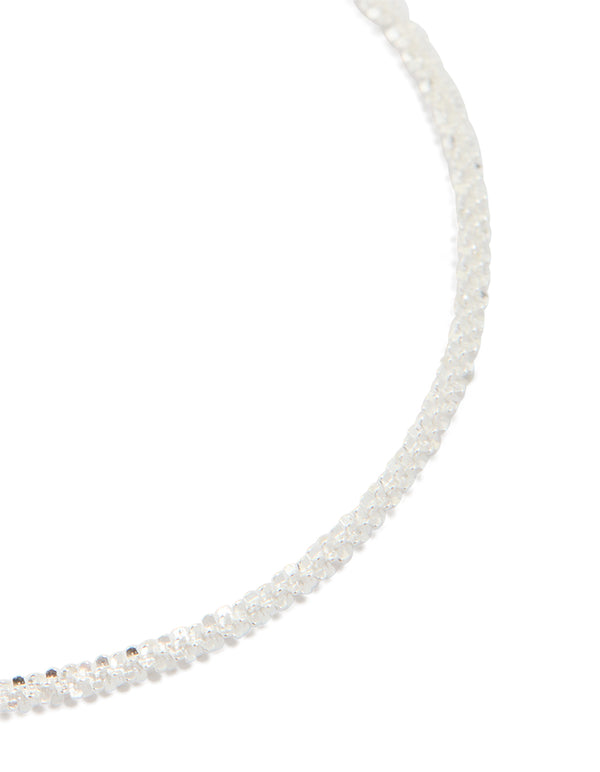 Sterling Silver Cubic Zirconia Shimmer Bracelet