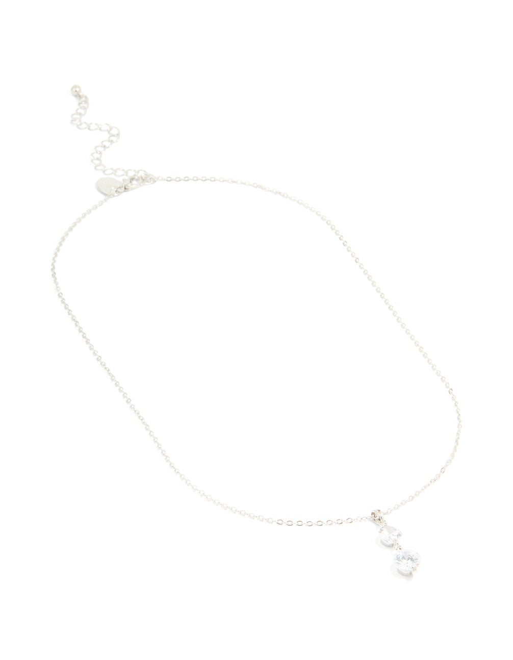 Silver Cubic Zirconia Pendant Necklace