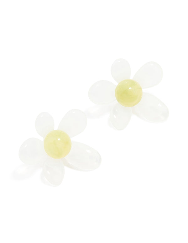 Acrylic 3D Bubble Flower Stud Earrings