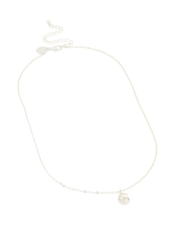 Silver Plated Cubic Zirconia Celestial Pendant Necklace