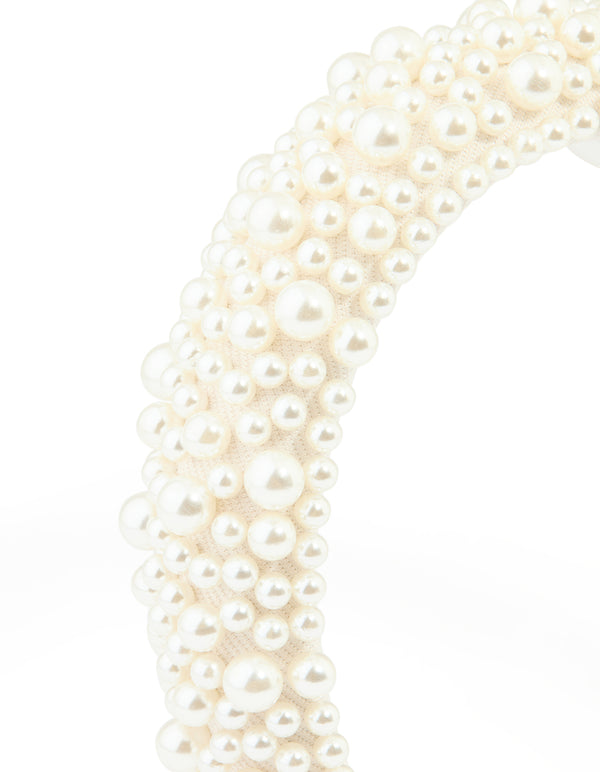 Pearl Cluster Fabric Headband