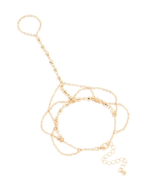 Gold Draped Hand Chain
