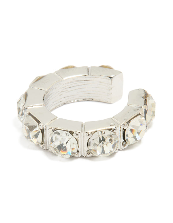 Silver Diamante Ear Cuff