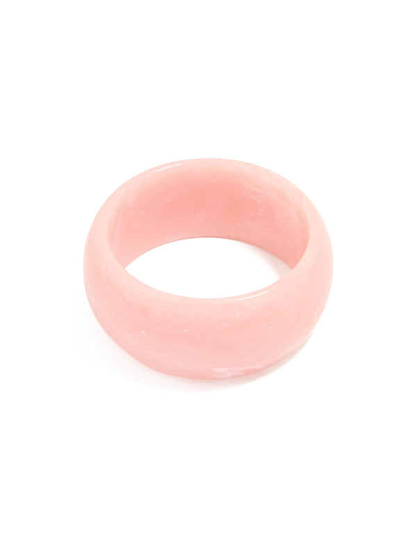 Pink Acrylic Marble Bangle