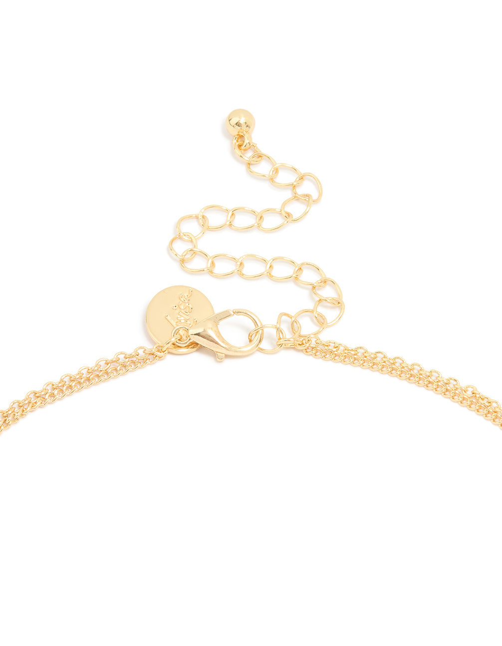 Gold Plated Cubic Zirconia Cross Letter S Layered Necklace