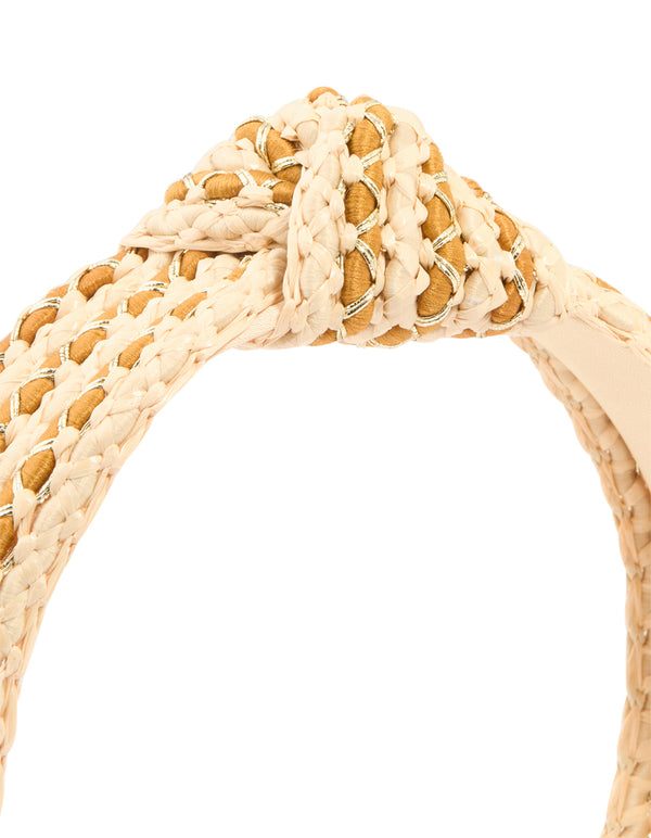 Raffia Fabric Weave Knot Headband