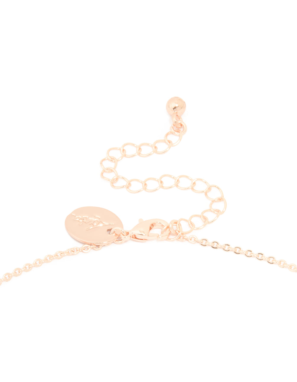 Rose Gold Plated Cubic Zirconia Flower Pendant Necklace