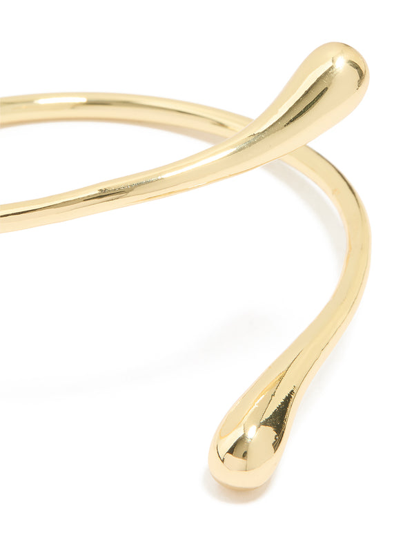 Gold Plated Teardrop Wrist Cuff