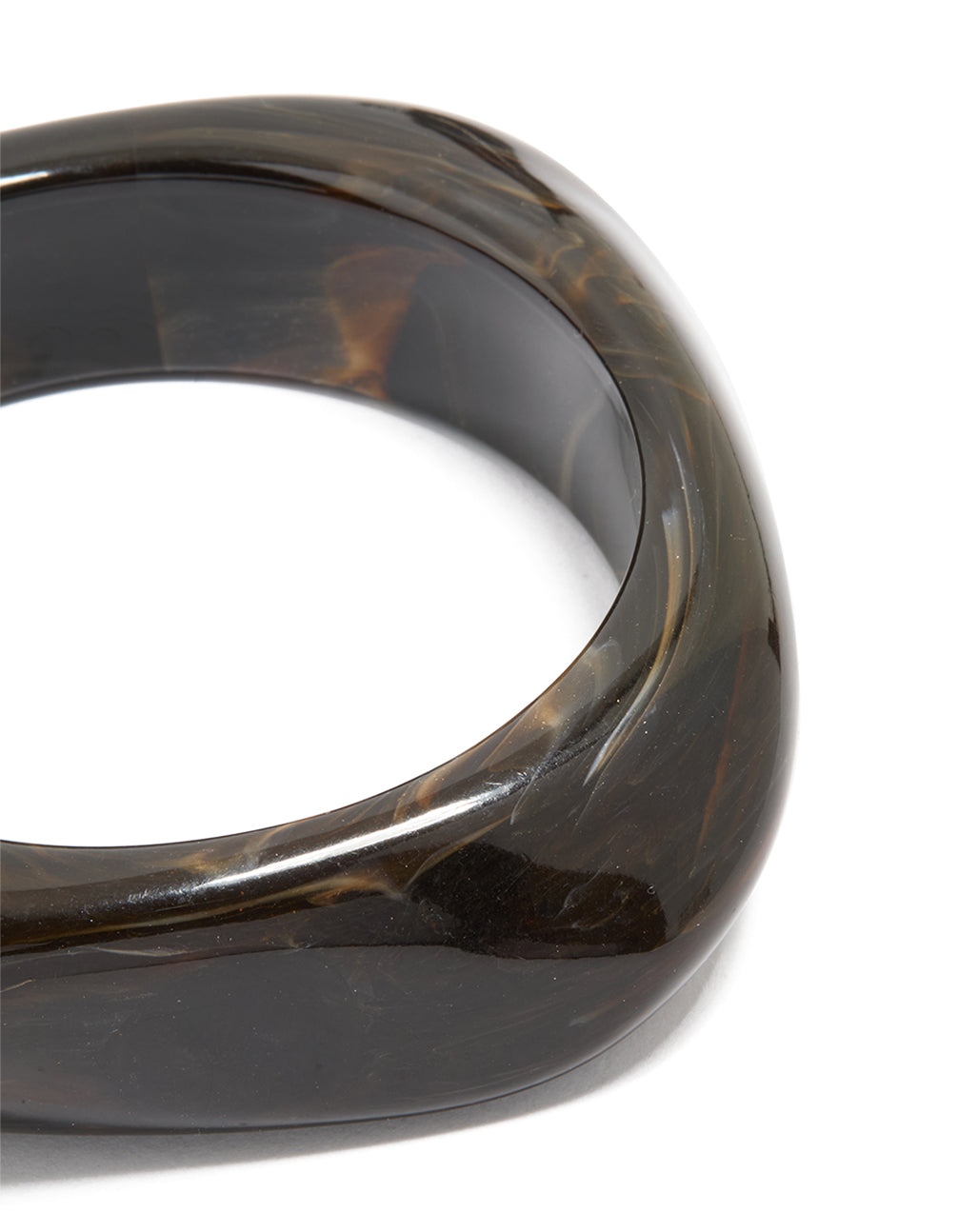 Black Acrylic Marble Square & Oval Bangle