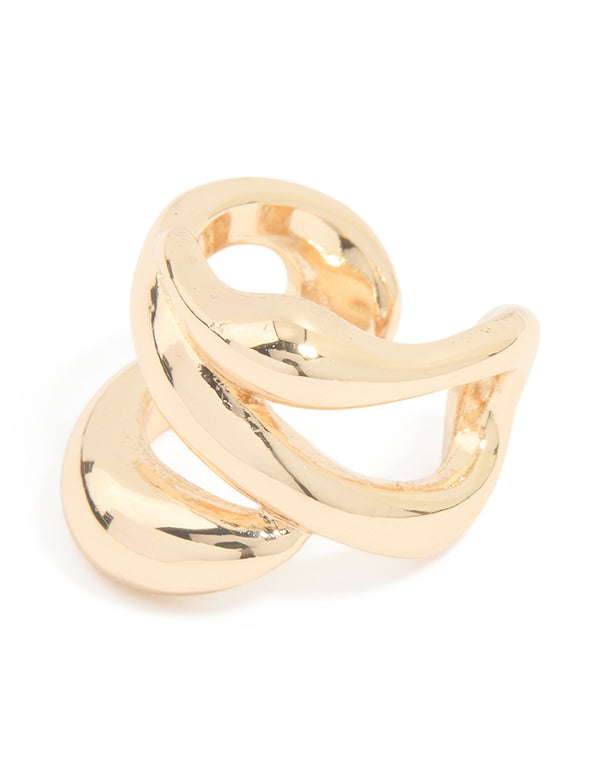 Gold Plated Multi-Row Ear Cuff