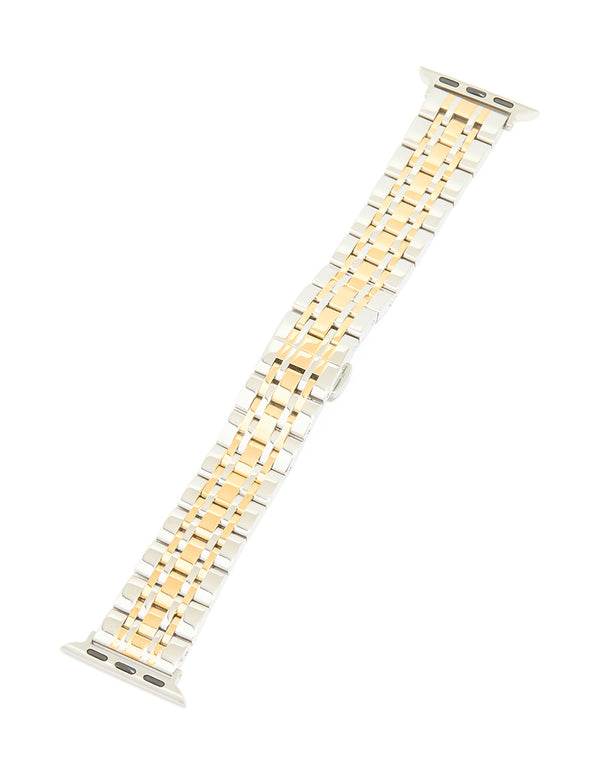 Mixed Metals Detailed Watch Strap 38/40/41 mm