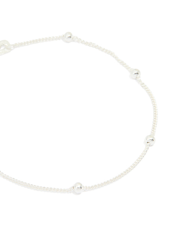 Sterling Silver Large Station Bracelet