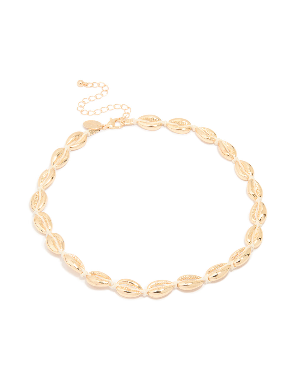 Gold Cowry Shell Short Necklace
