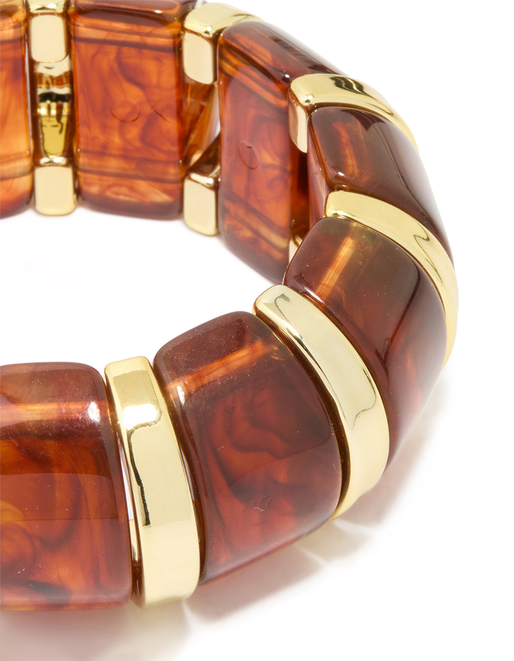 Gold Brown Acrylic Bangle