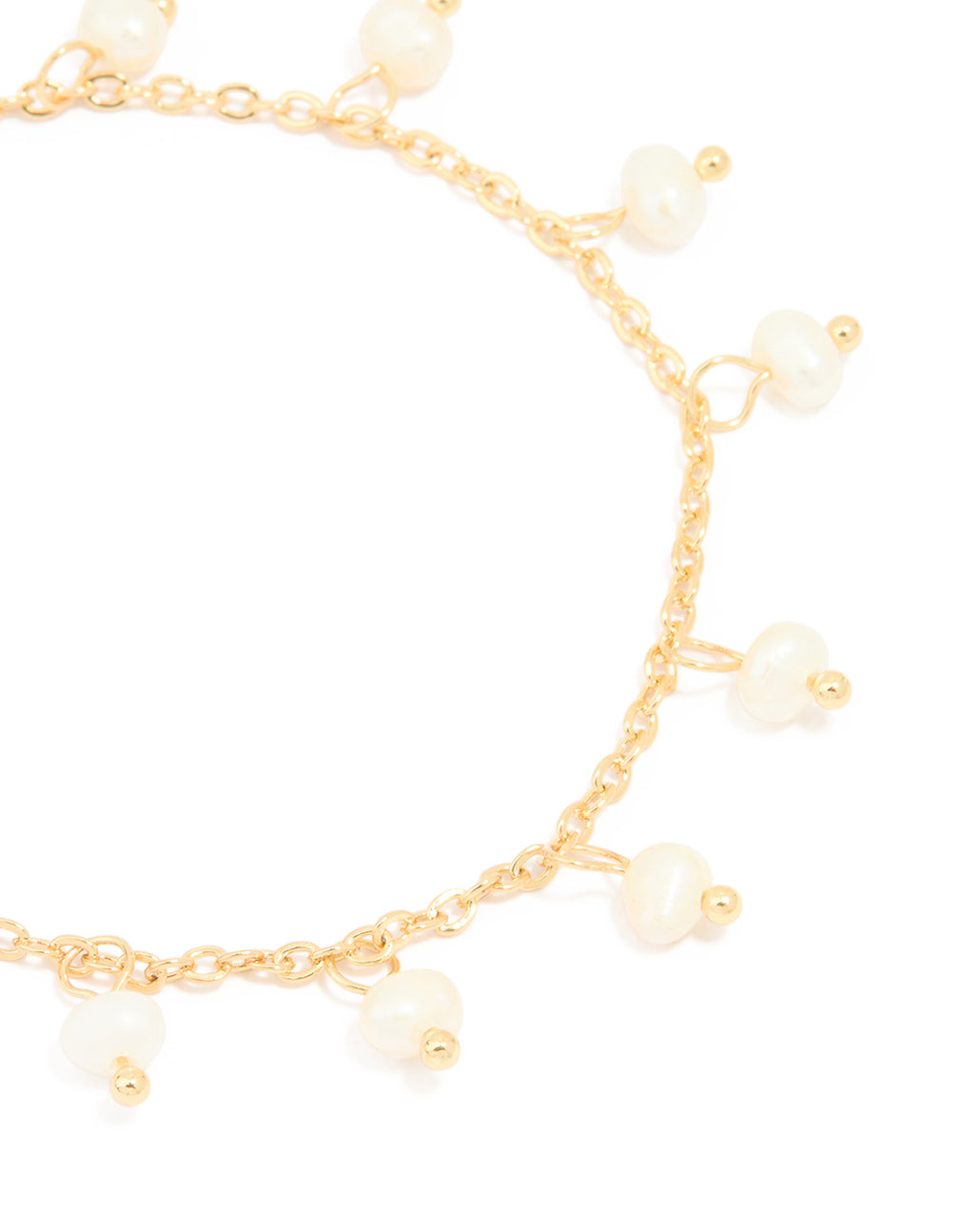 Gold Plated Pearl Droplet Bracelet
