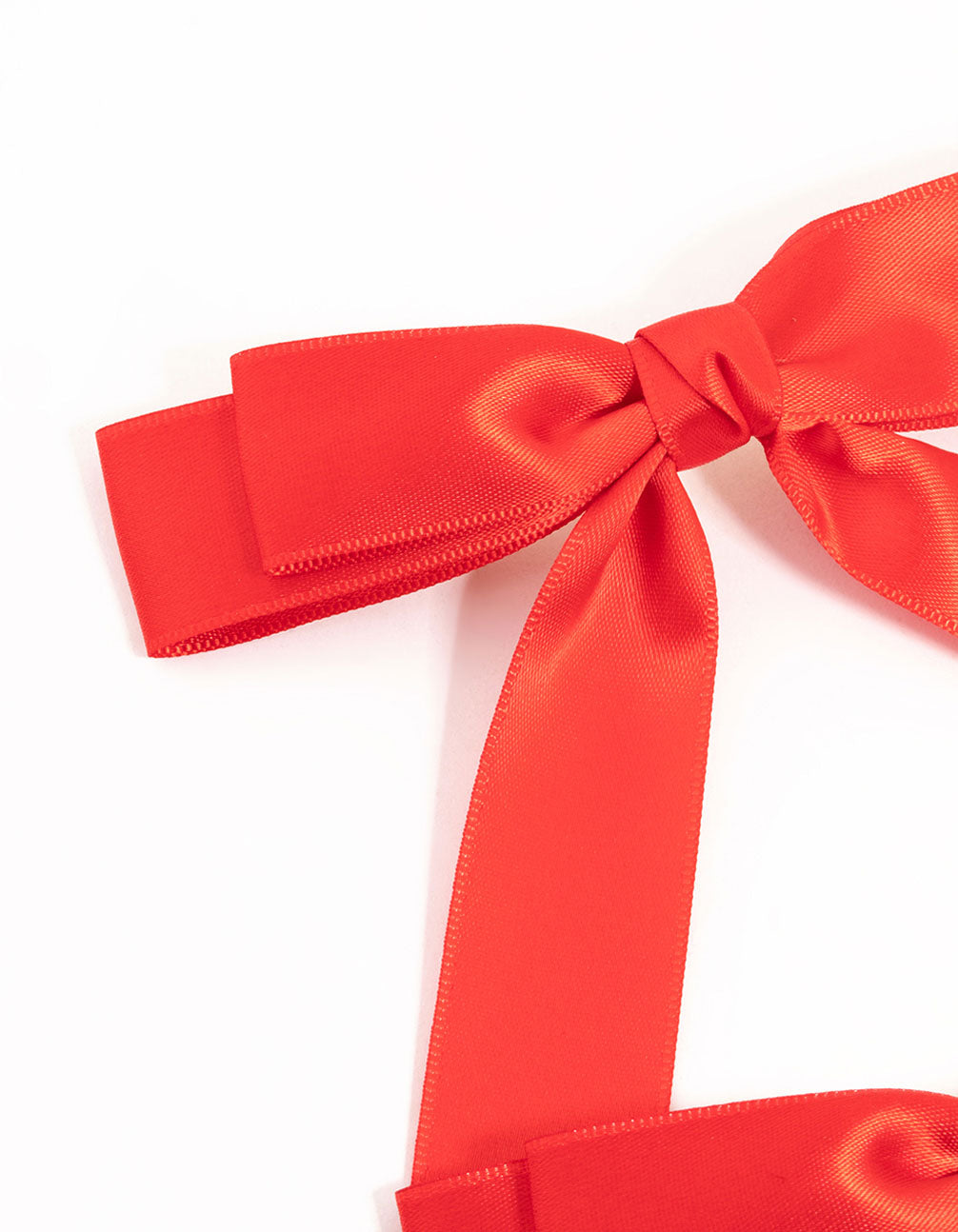 Red Fabric Double Loop Bows 2-Pack