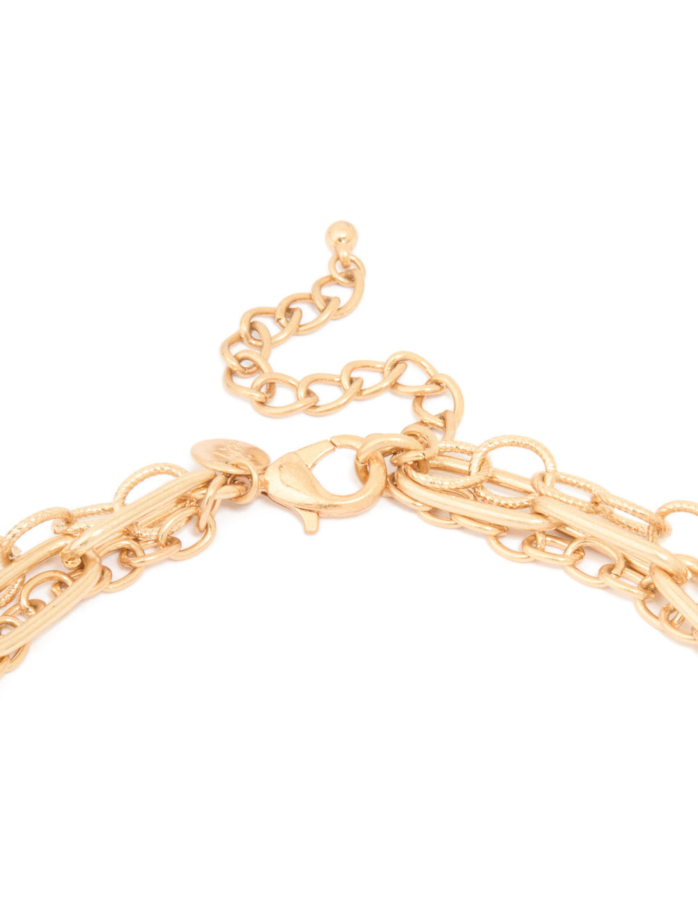 Mixed Metal Heart Charm Layered Necklace