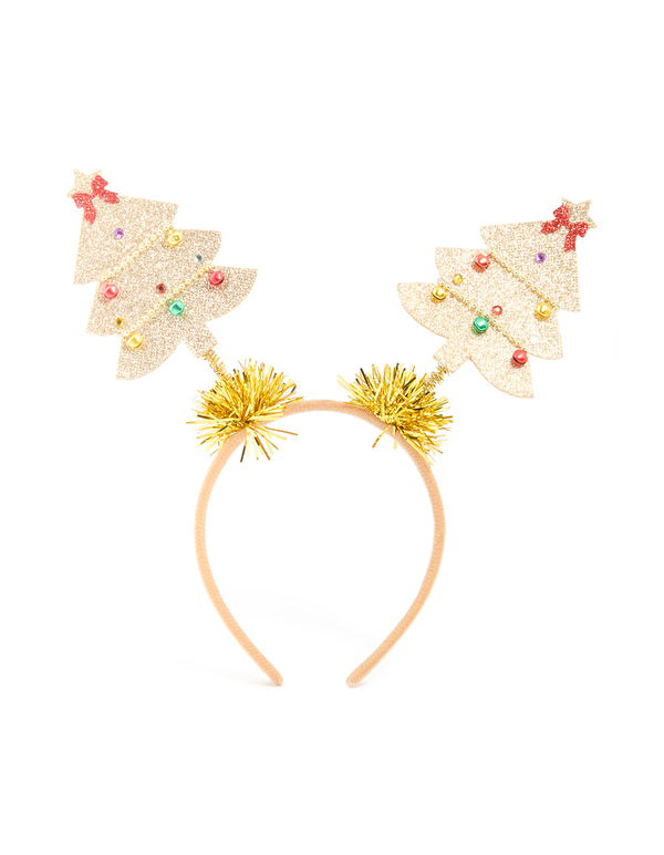 Kids Tinsel & Fabric Festive Tree Headband