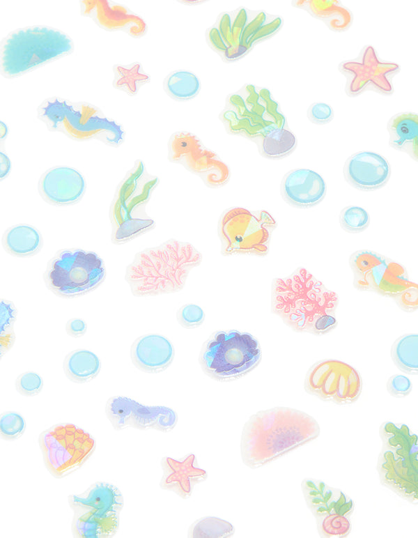 Kids Pastel Fish & Mermaid Nail Art