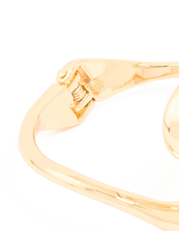 Gold Large Yin-Yang Wrist Cuff