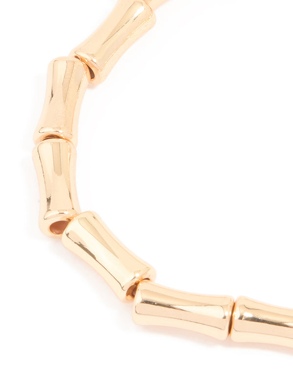 Gold Bamboo Stretch Bracelets 2-Pack