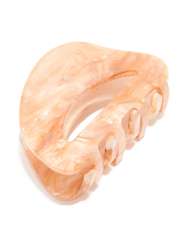 Marbled Acrylic Curved Mini Claw Clips 2-Pack