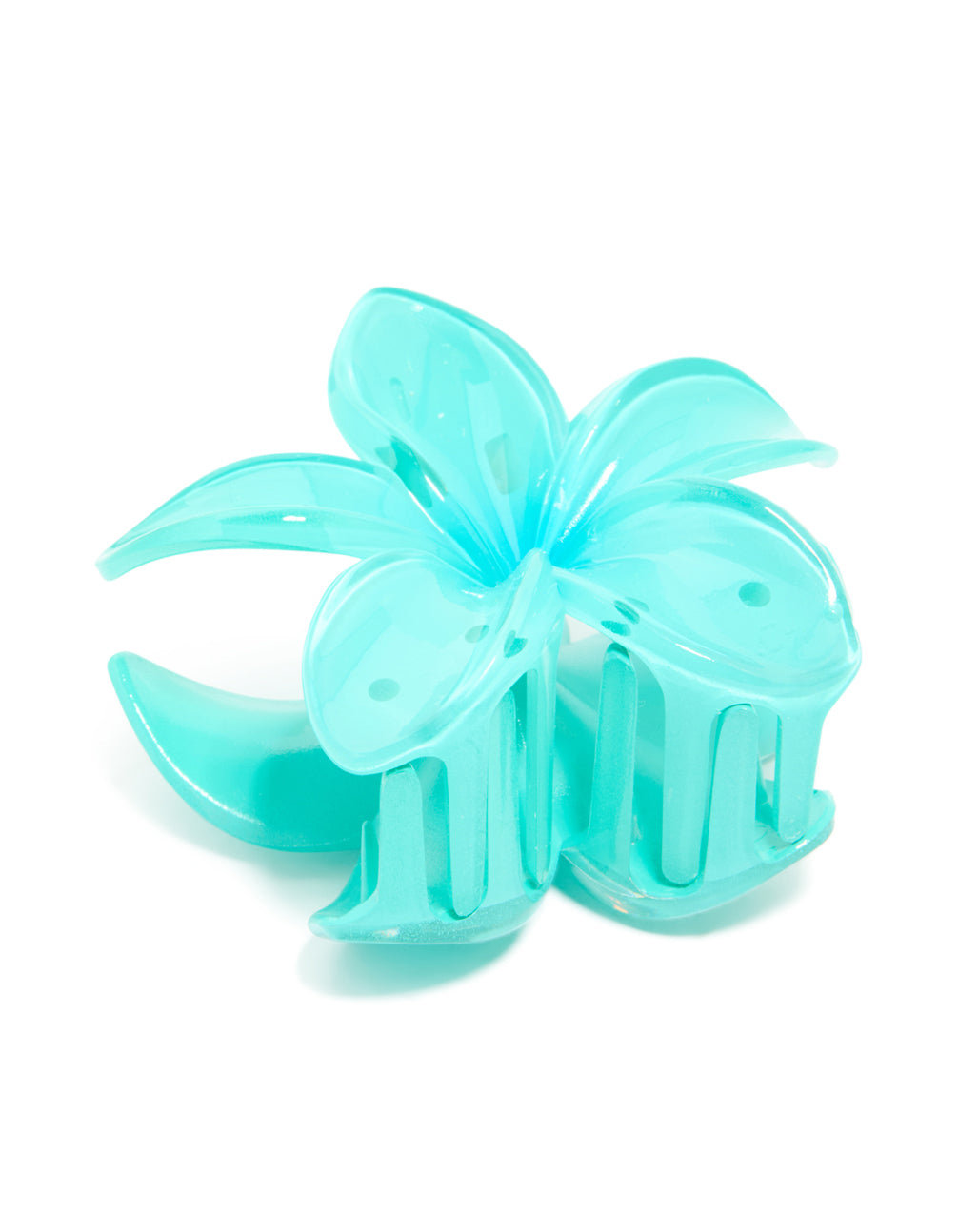 Blue Ombre Frangipani Flower Claw Clip