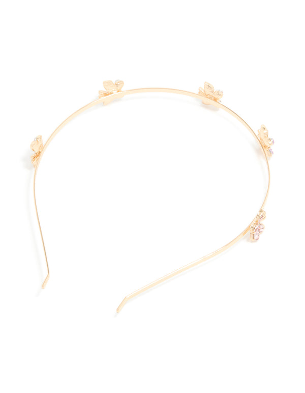 Kids Pink & Purple Butterfly Headband