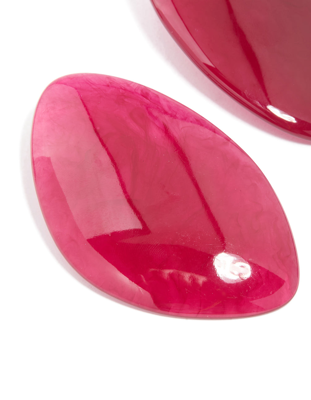 Burgundy Acrylic Statement Drop Earrings