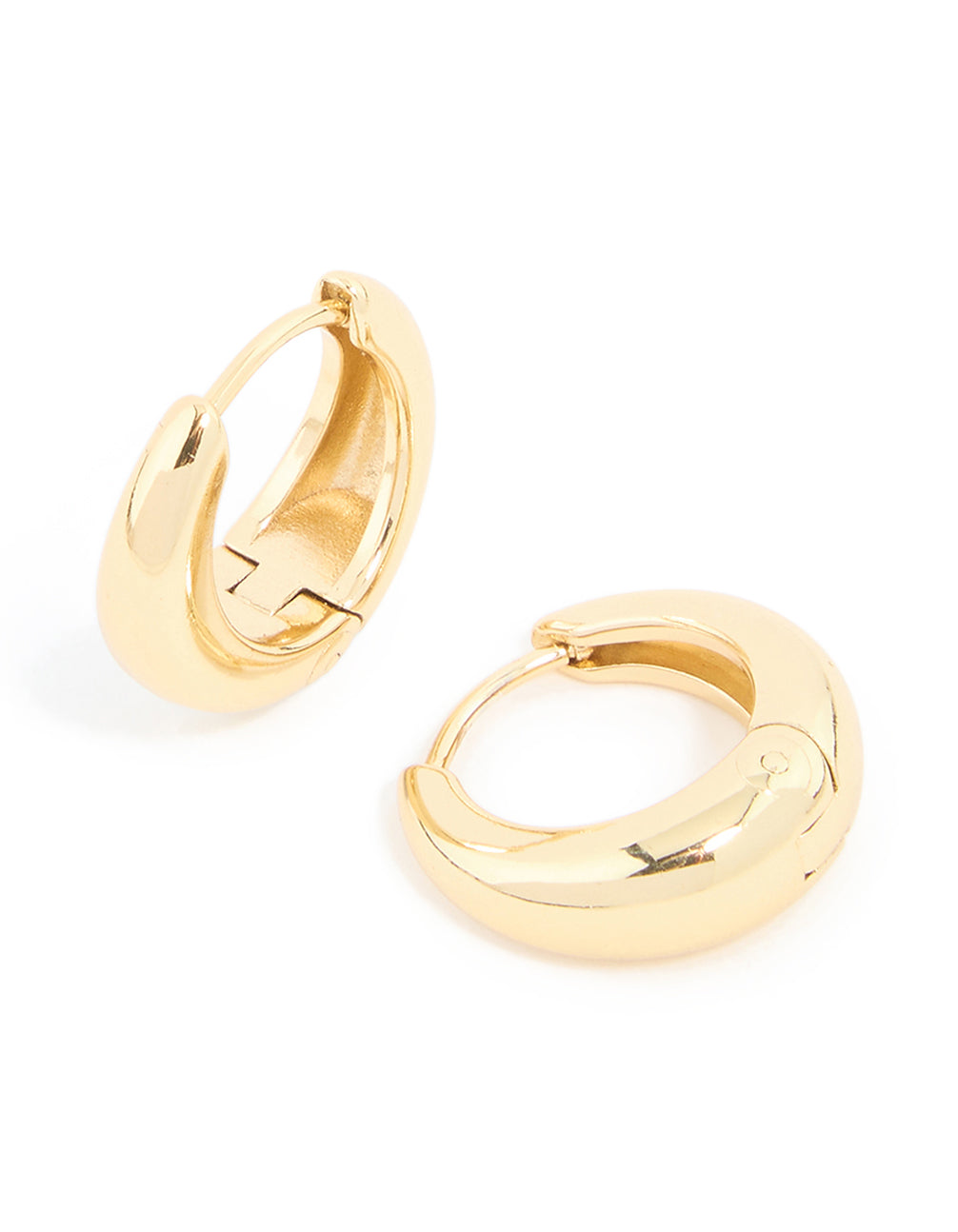 Waterproof Gold Plated Stainless Steel Mini Huggie Earrings