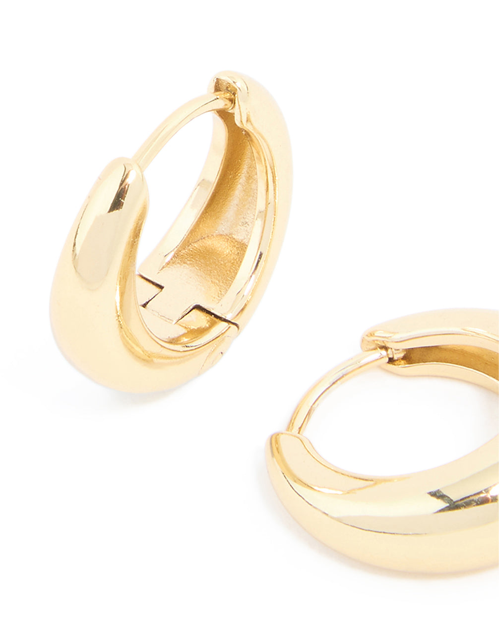Waterproof Gold Plated Stainless Steel Mini Huggie Earrings