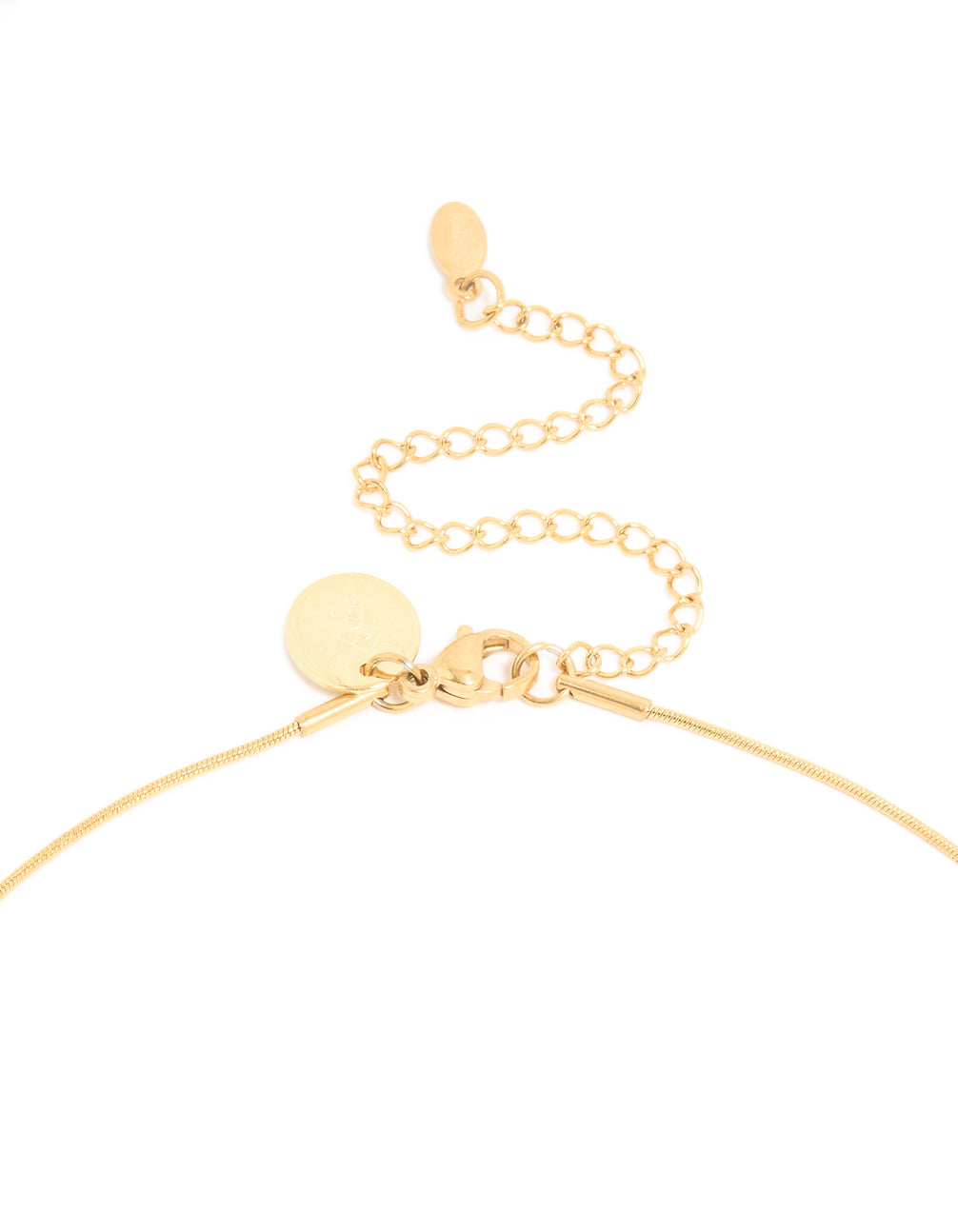Waterproof Gold Plated Stainless Steel Bean Pendant Large Necklace
