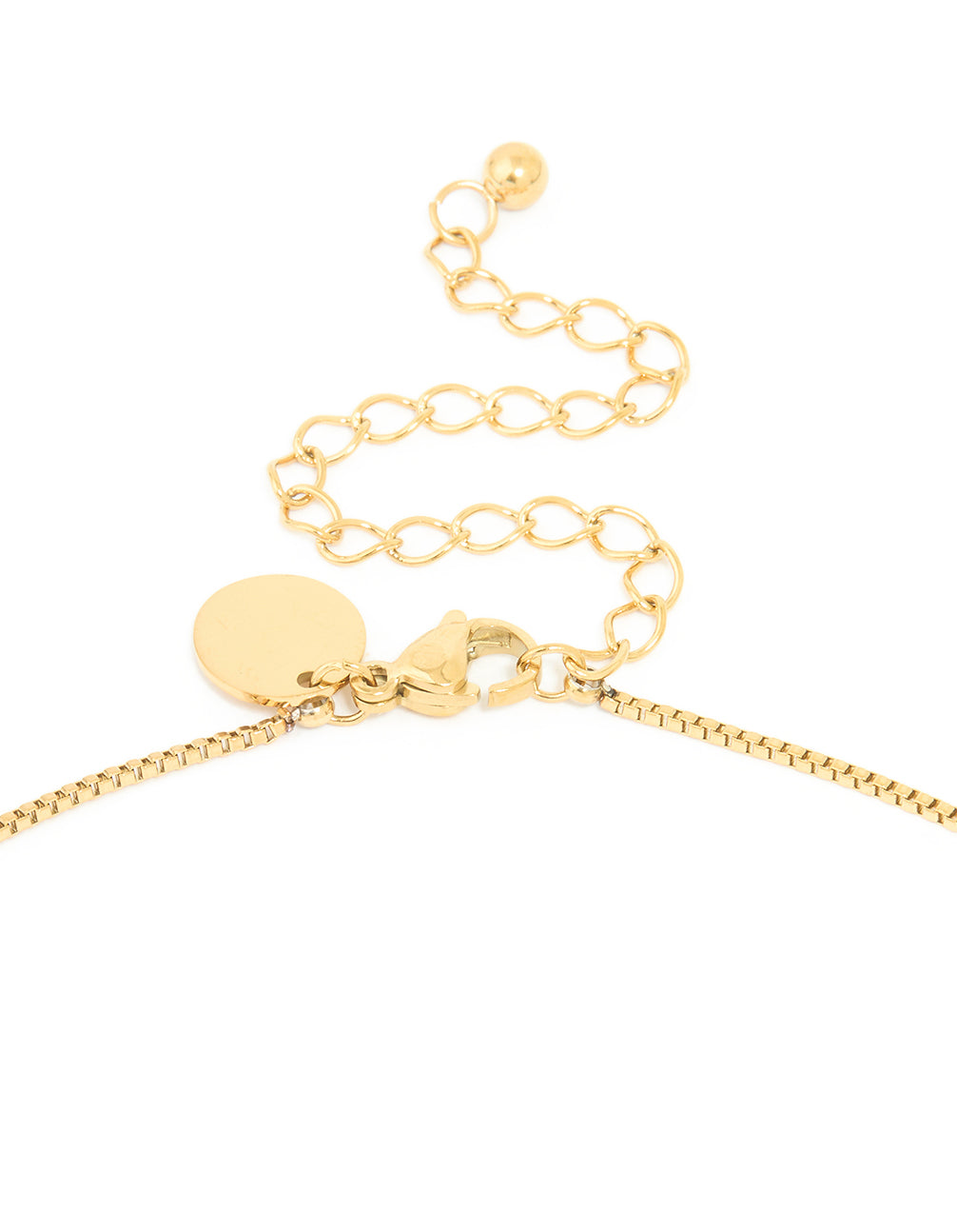 Waterproof Gold Plated Stainless Steel Small Bean Pendant Necklace