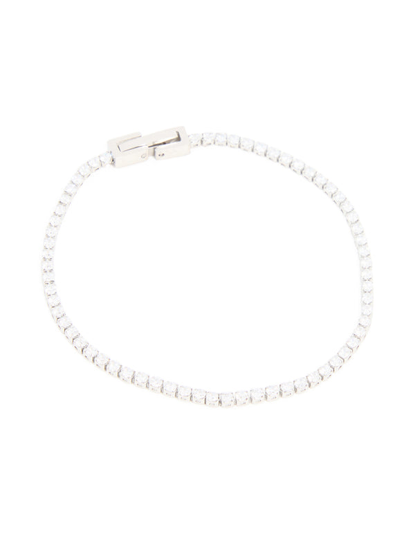 Waterproof Stainless Steel Cubic Zirconia Tennis Bracelet