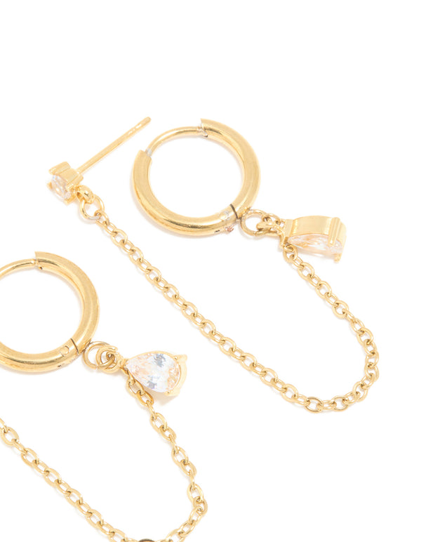 Waterproof Gold Plated Stainless Steel Cubic Zirconia Ear Stacking Pack