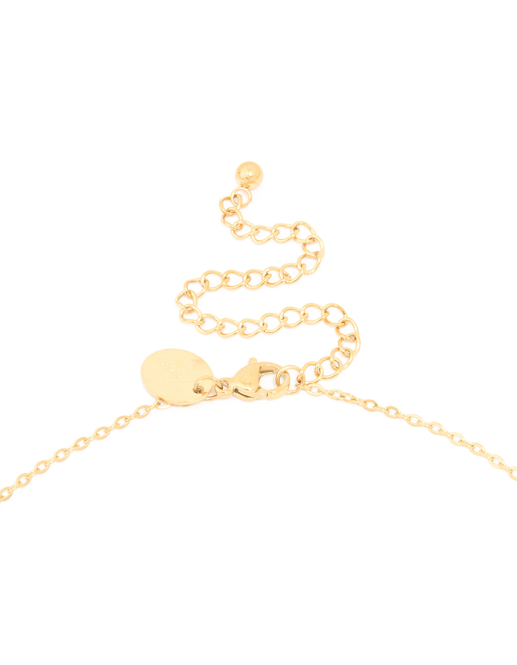 Waterproof Gold Plated Stainless Steel Large Bubble Letter Y Necklace