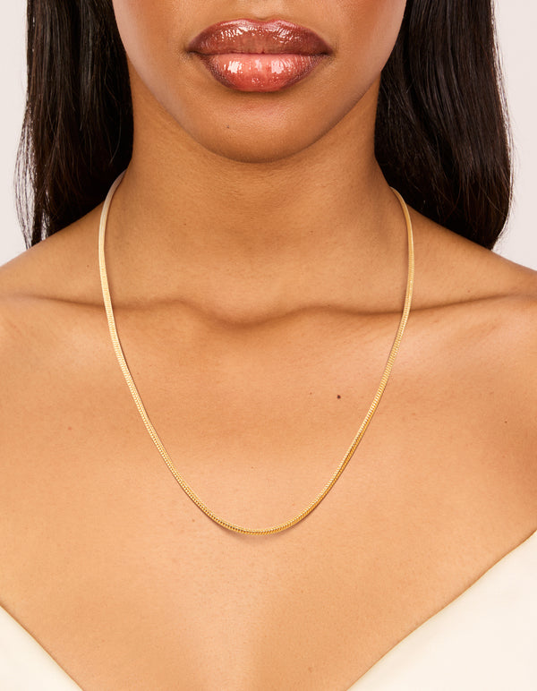 Waterproof Gold Plated Stainless Steel Snake Short Necklace