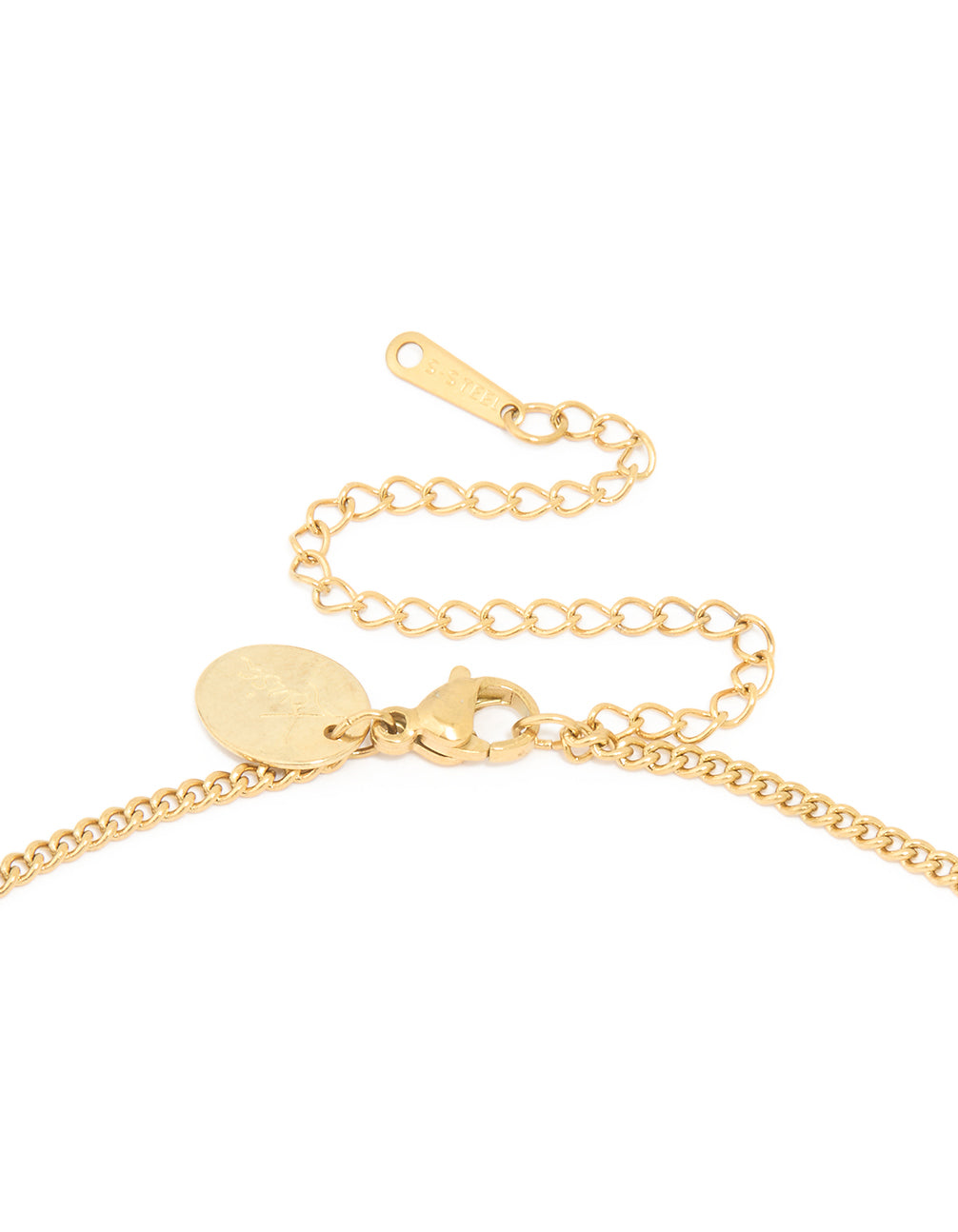 Waterproof Gold Plated Stainless Steel Aries Circle Zodiac Sign Necklace